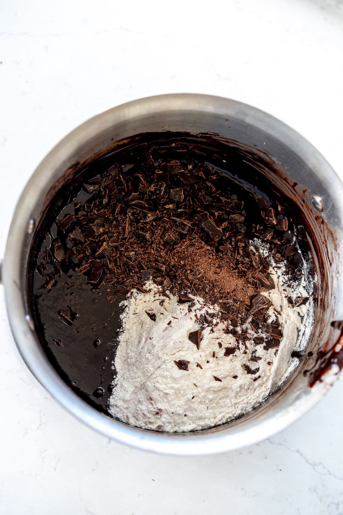 dry ingredients added