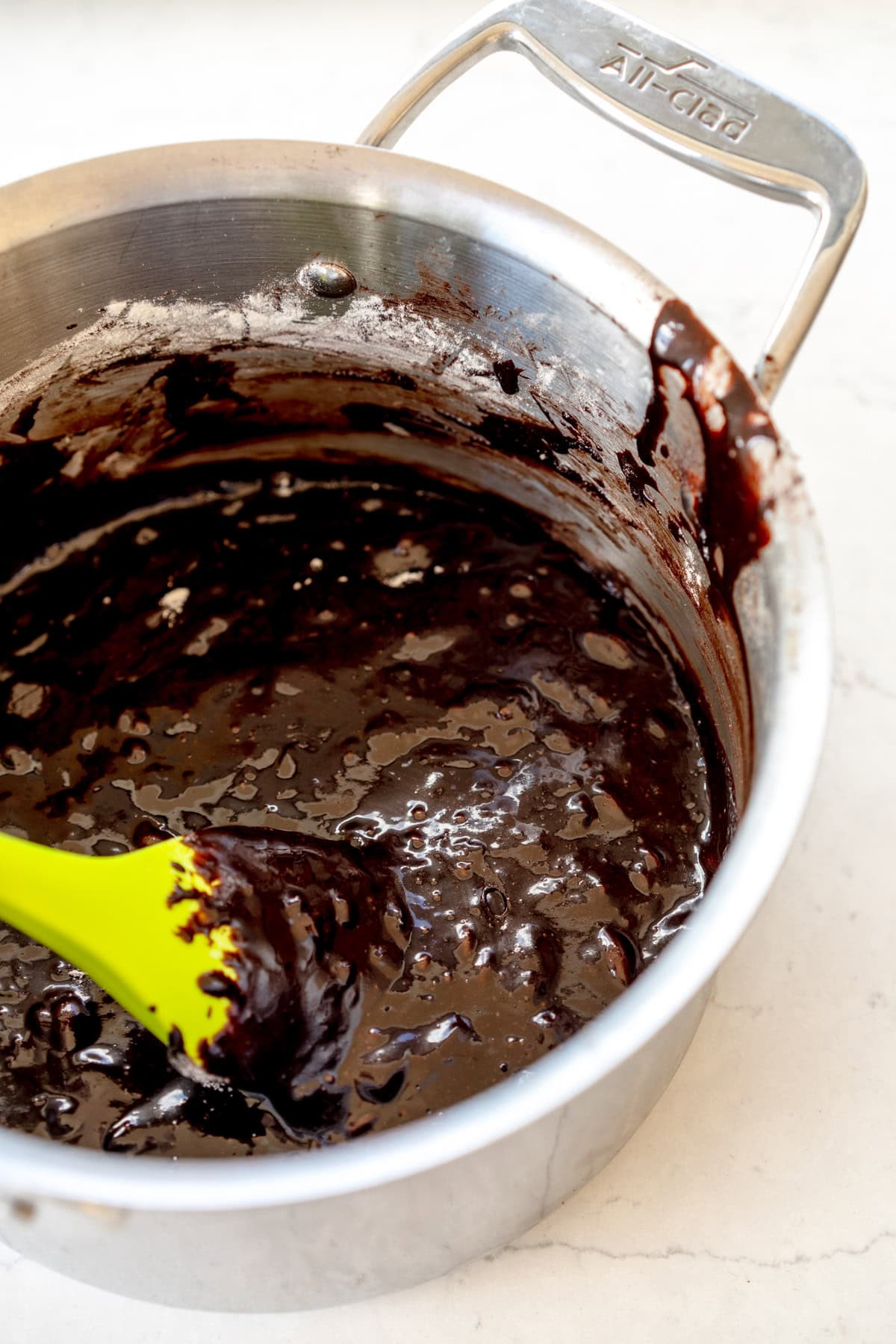finished brownie batter