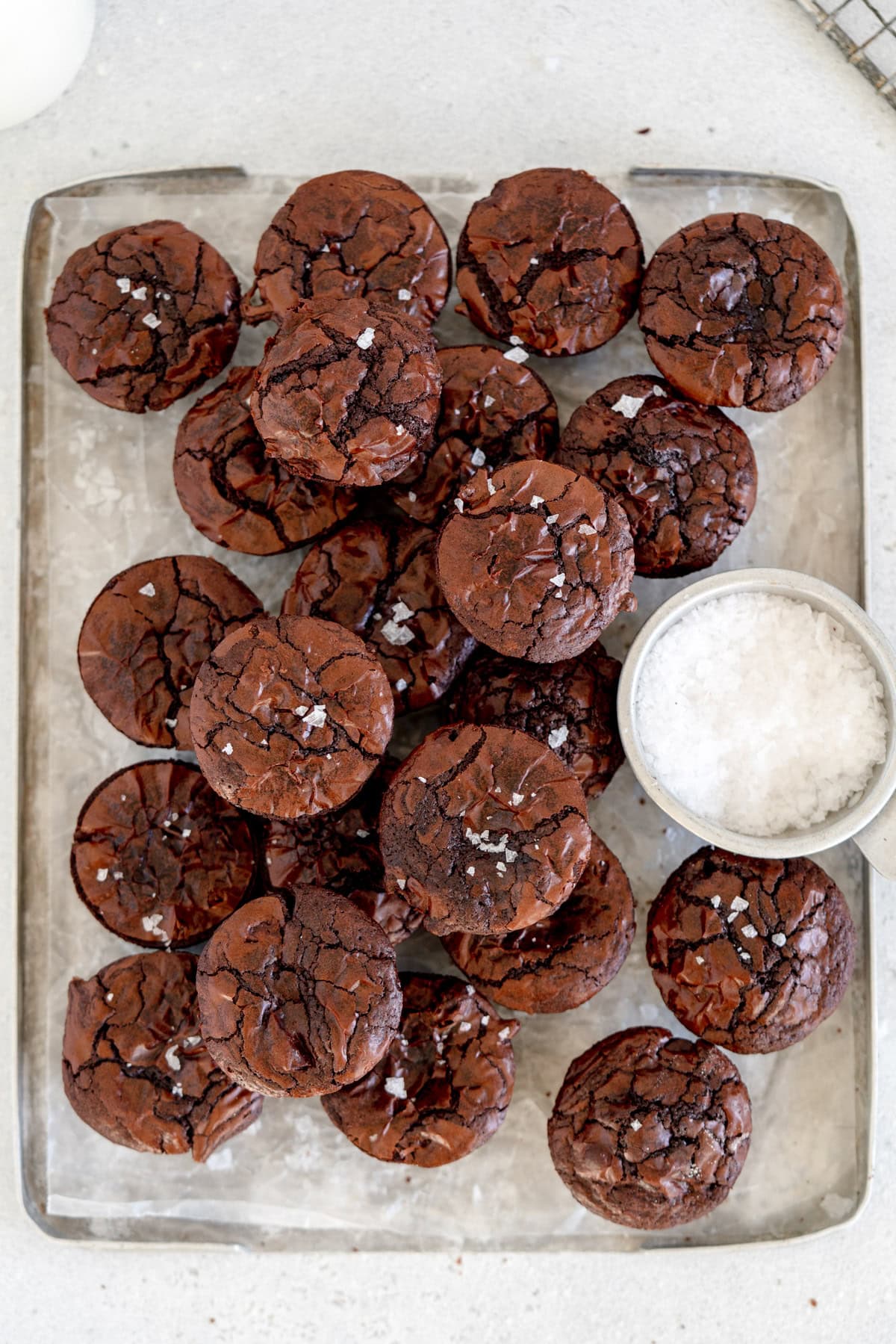 pan of brownie bites