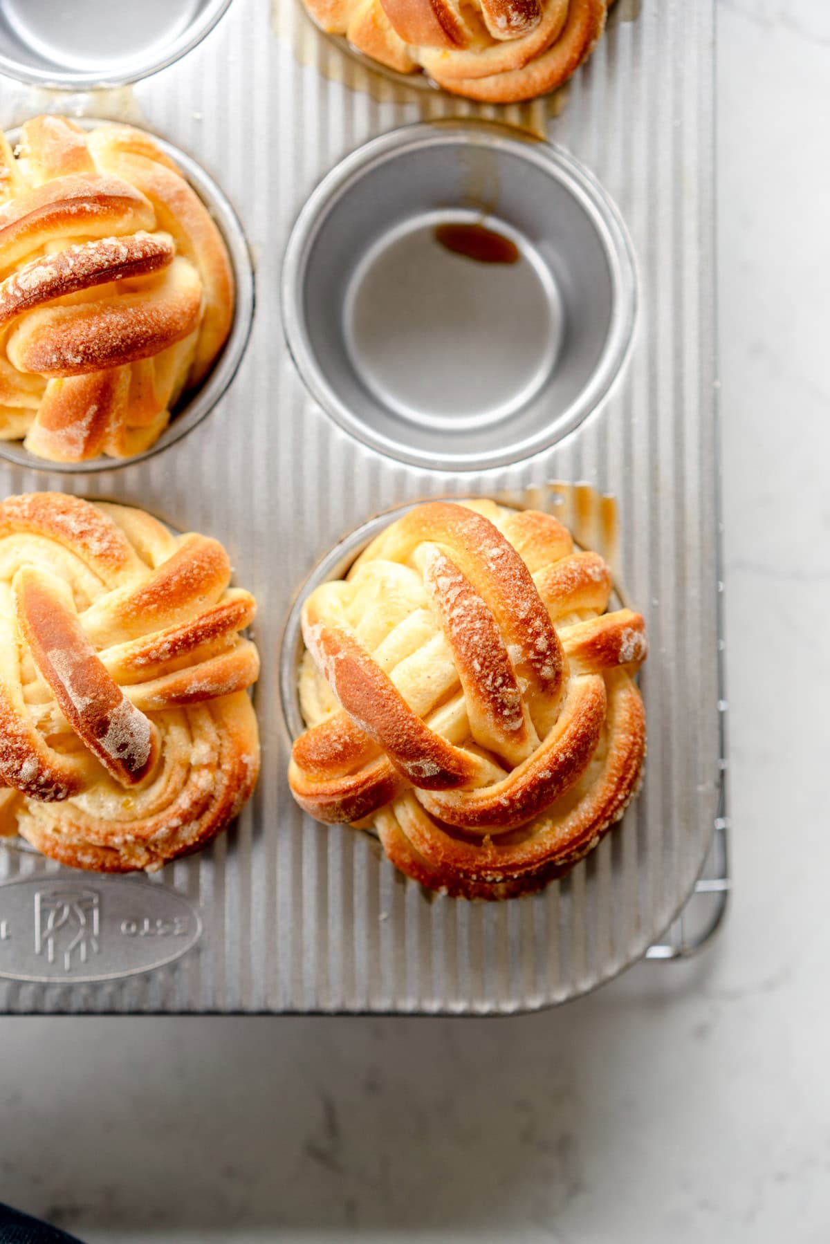 lemon bun baked in muffin pan
