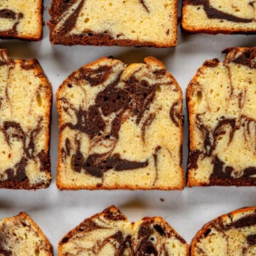 marble cake on sheet pan