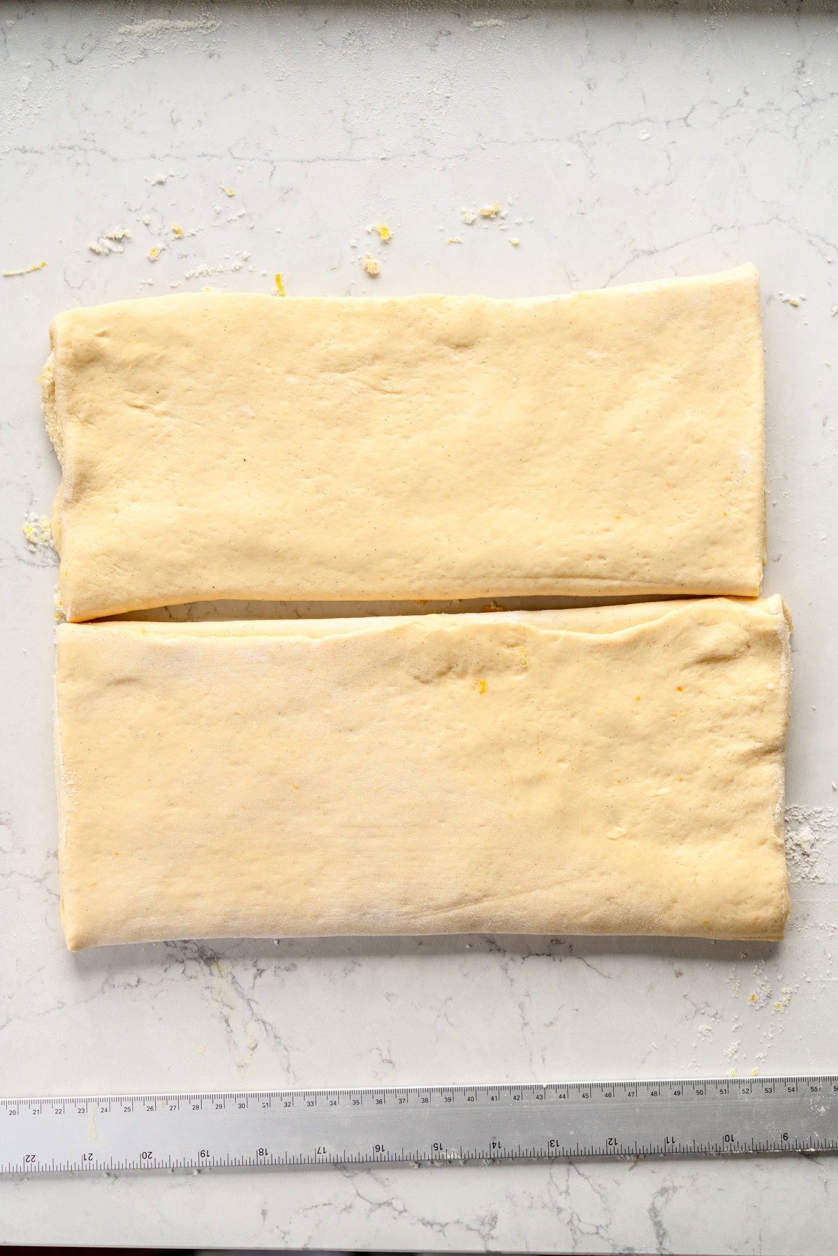 pieces of dough ready to be cut