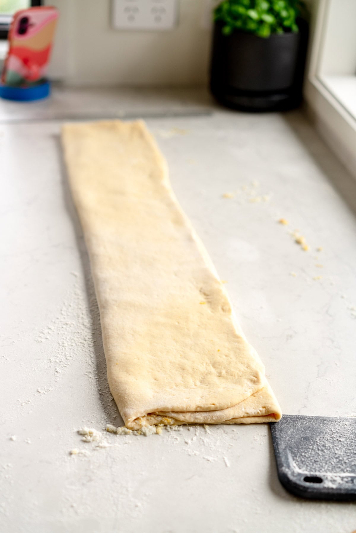 folded piece of dough