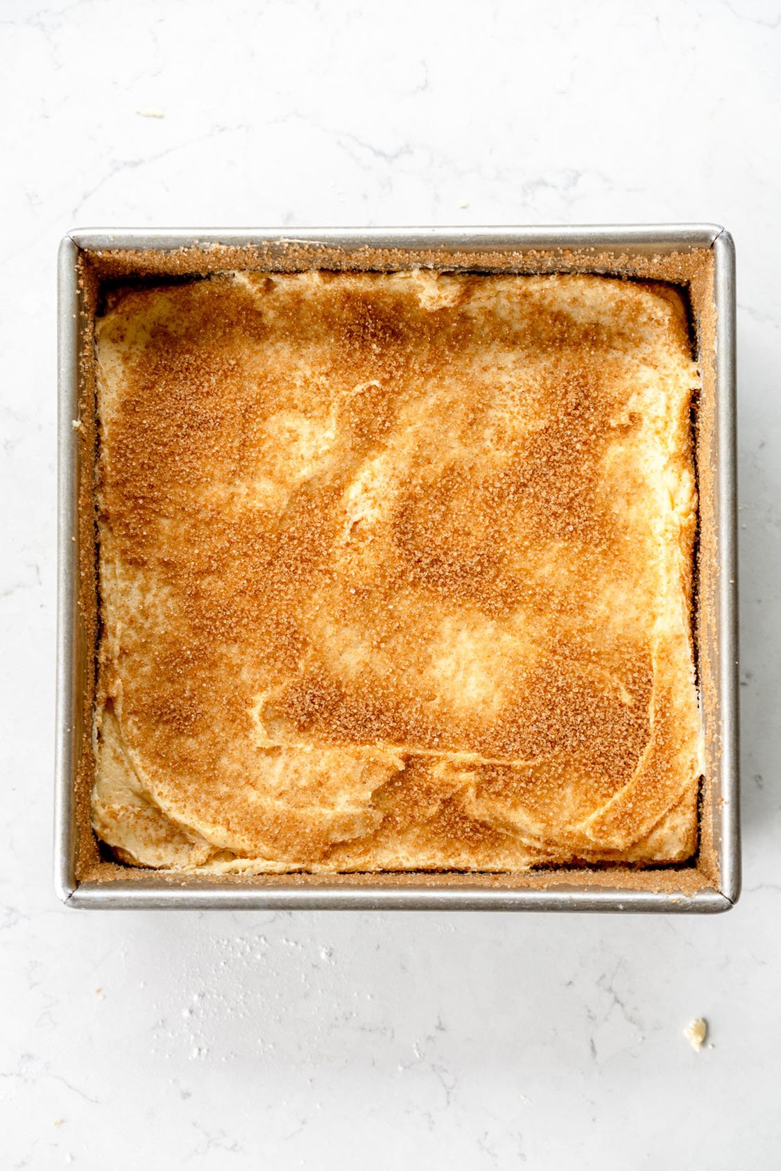 cake sprinkles with cinnamon sugar