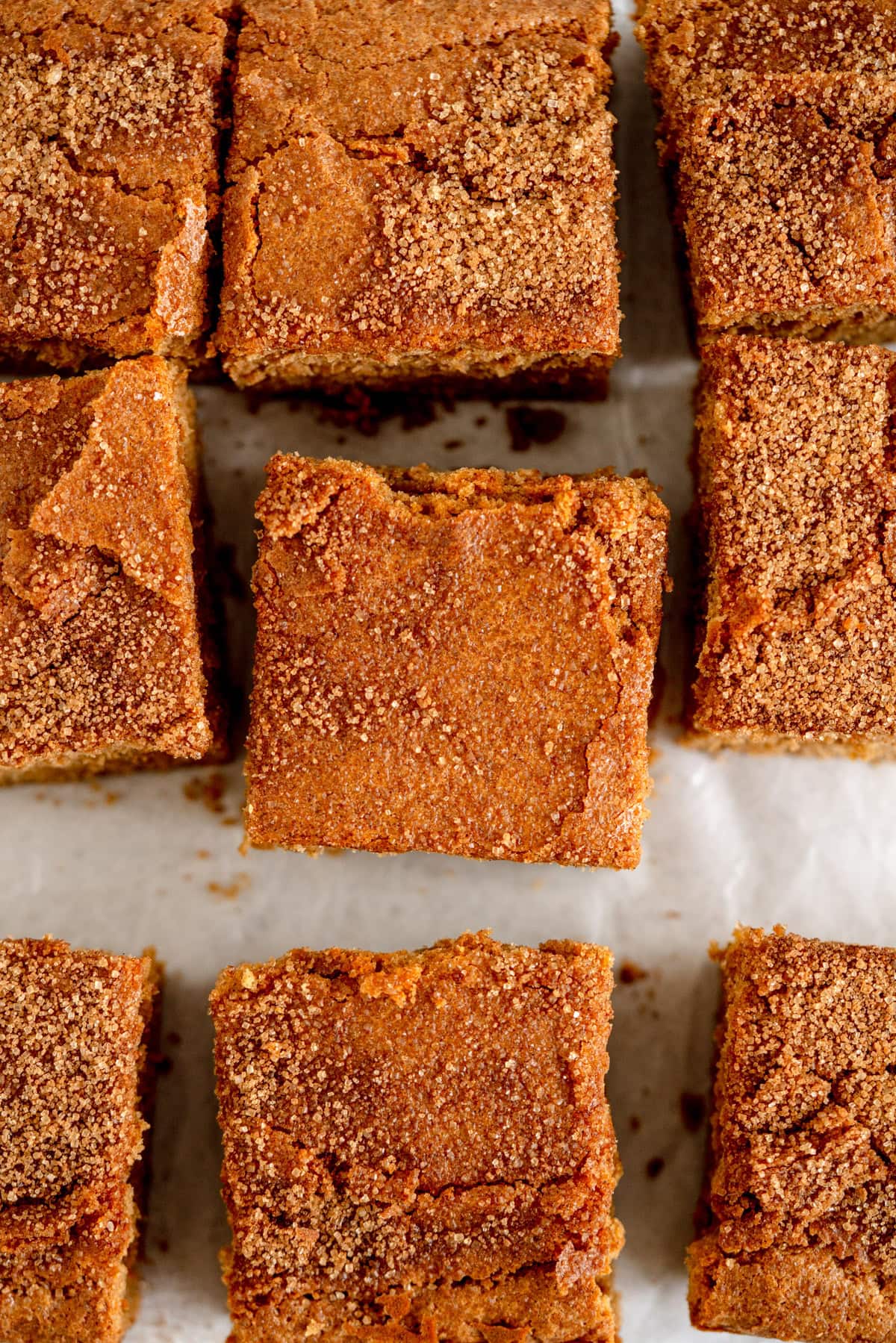 top down shot of pieces of cake
