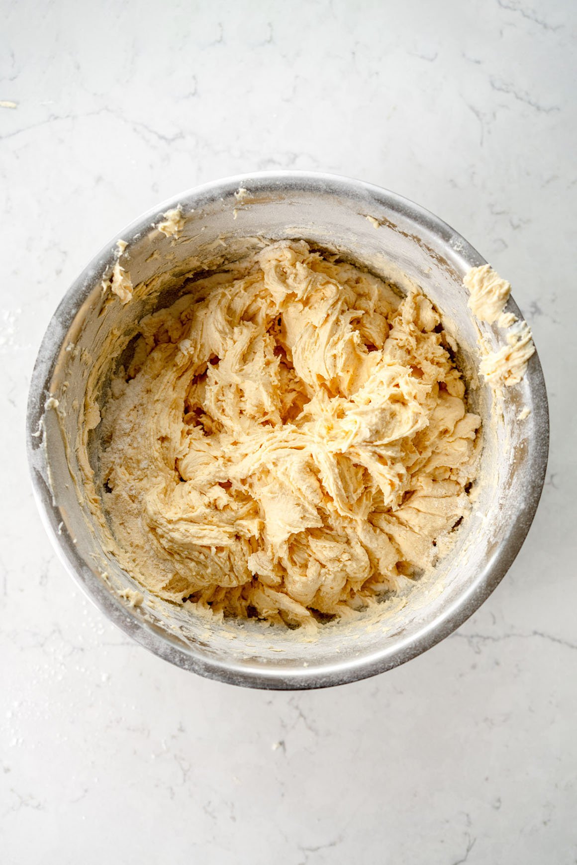 finished donut cake batter