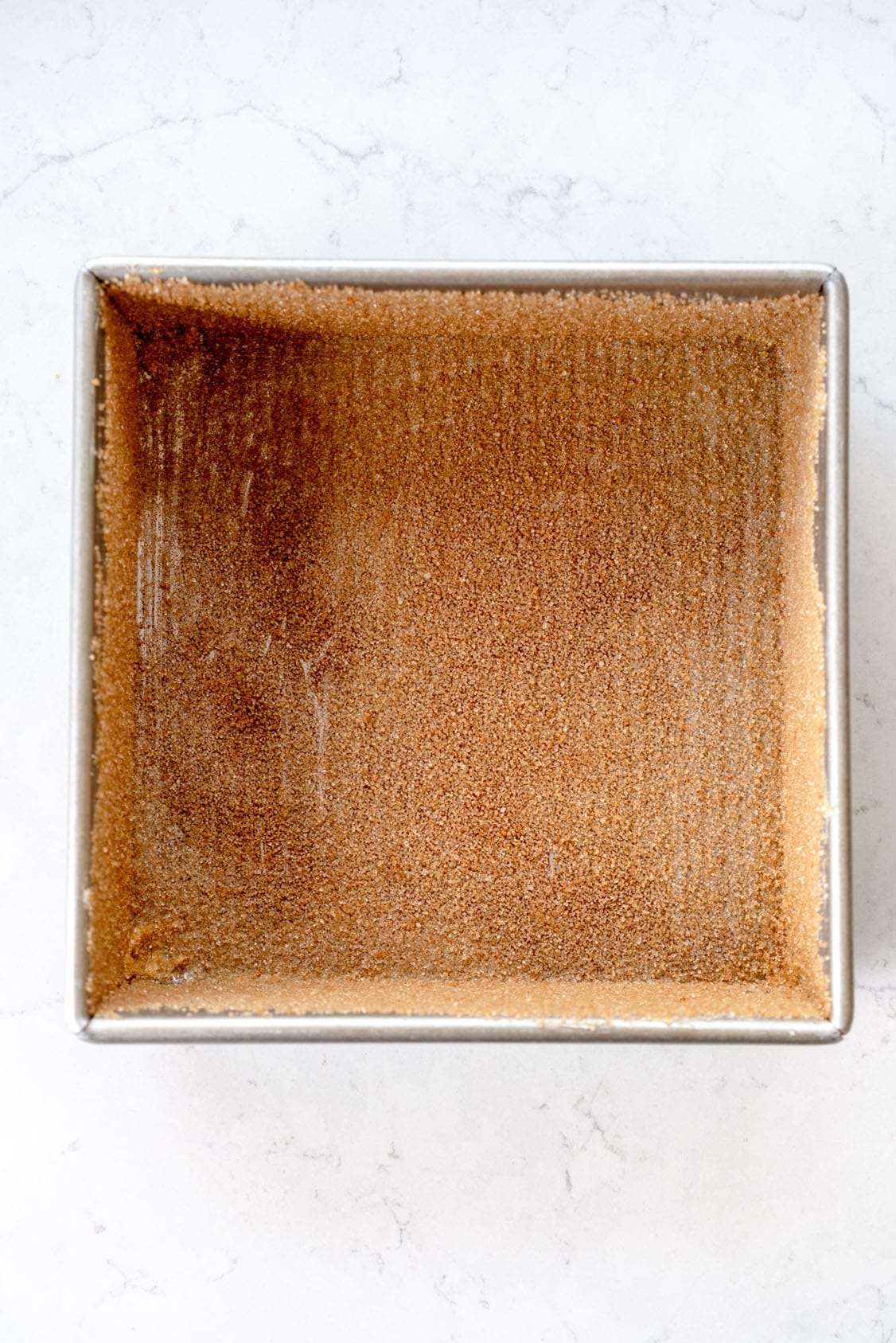 pan lined with cinnamon sugar